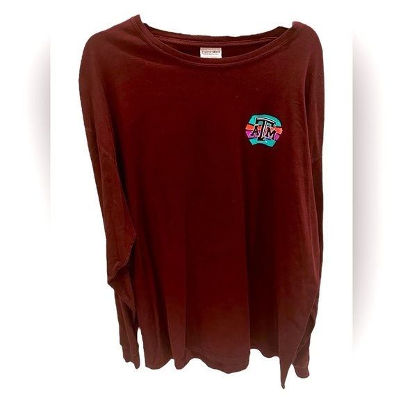 Comfort Wash A&M University Aggie Patagonia Style Long Sleeve T-Shirt Size 2XL - Picture 2 of 3